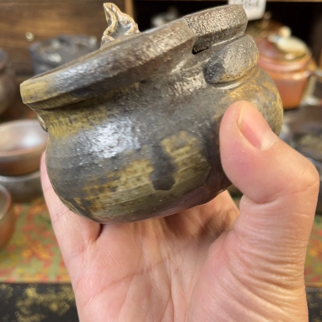 杯净**画柴烧茶器主人宝瓶