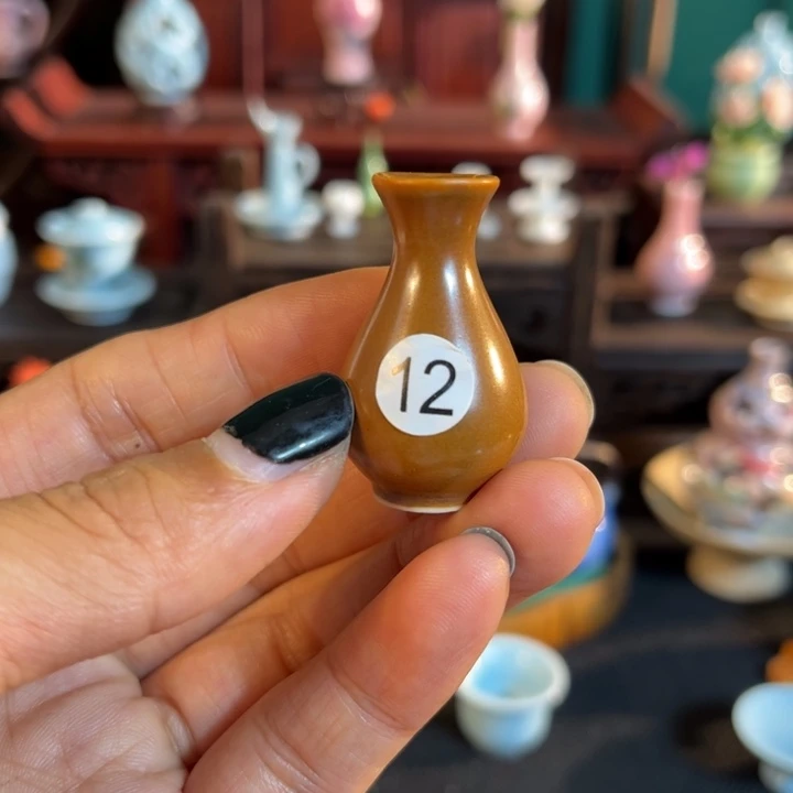 摆件微陶老王迷你花瓶