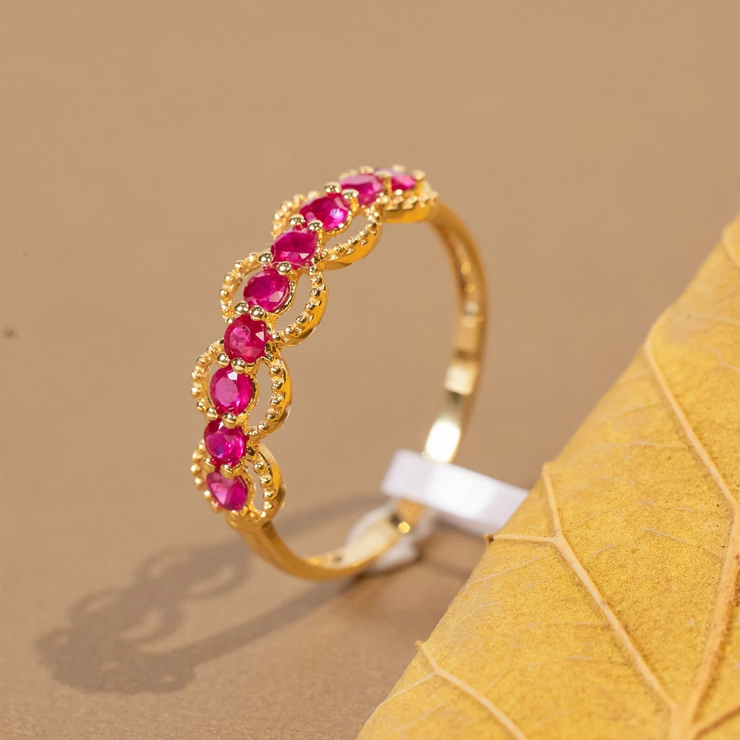 玉峰珠宝【安娜】红宝石戒指18K金【S3046】多样性发一