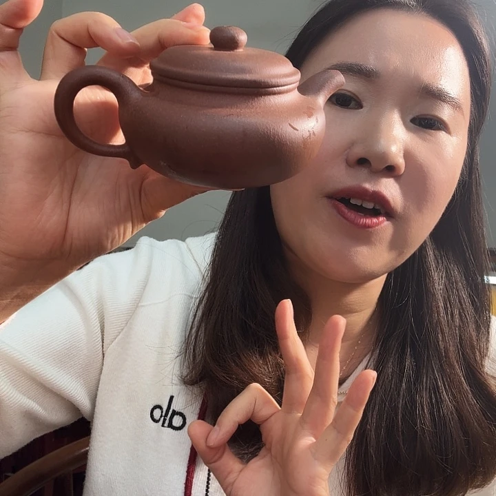 紫砂茶壶紫泥底槽青仿古200cc