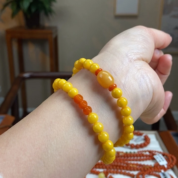 琥珀手链未镶嵌蜜蜡手串7