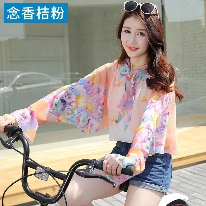 衣时尚女夏季薄款短款上衣女骑车披肩女搭洋气