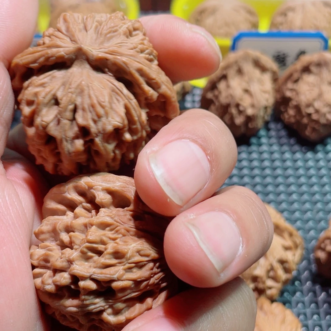 男***神文玩核桃吊坠44全品四座楼狮子头