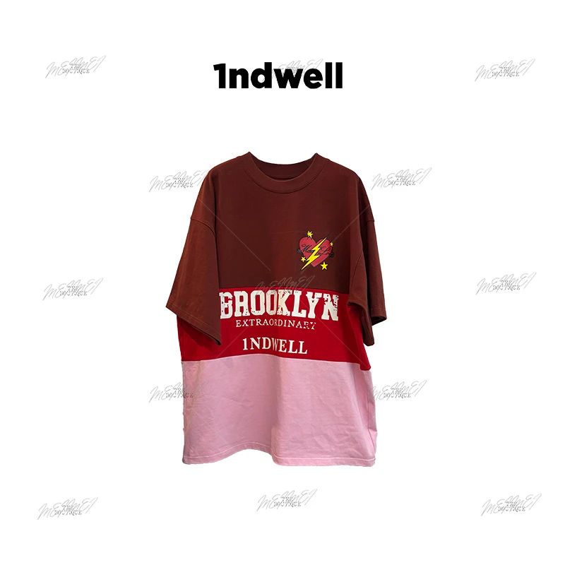 1ndwell Helsinki Light系列一拼色印花T恤