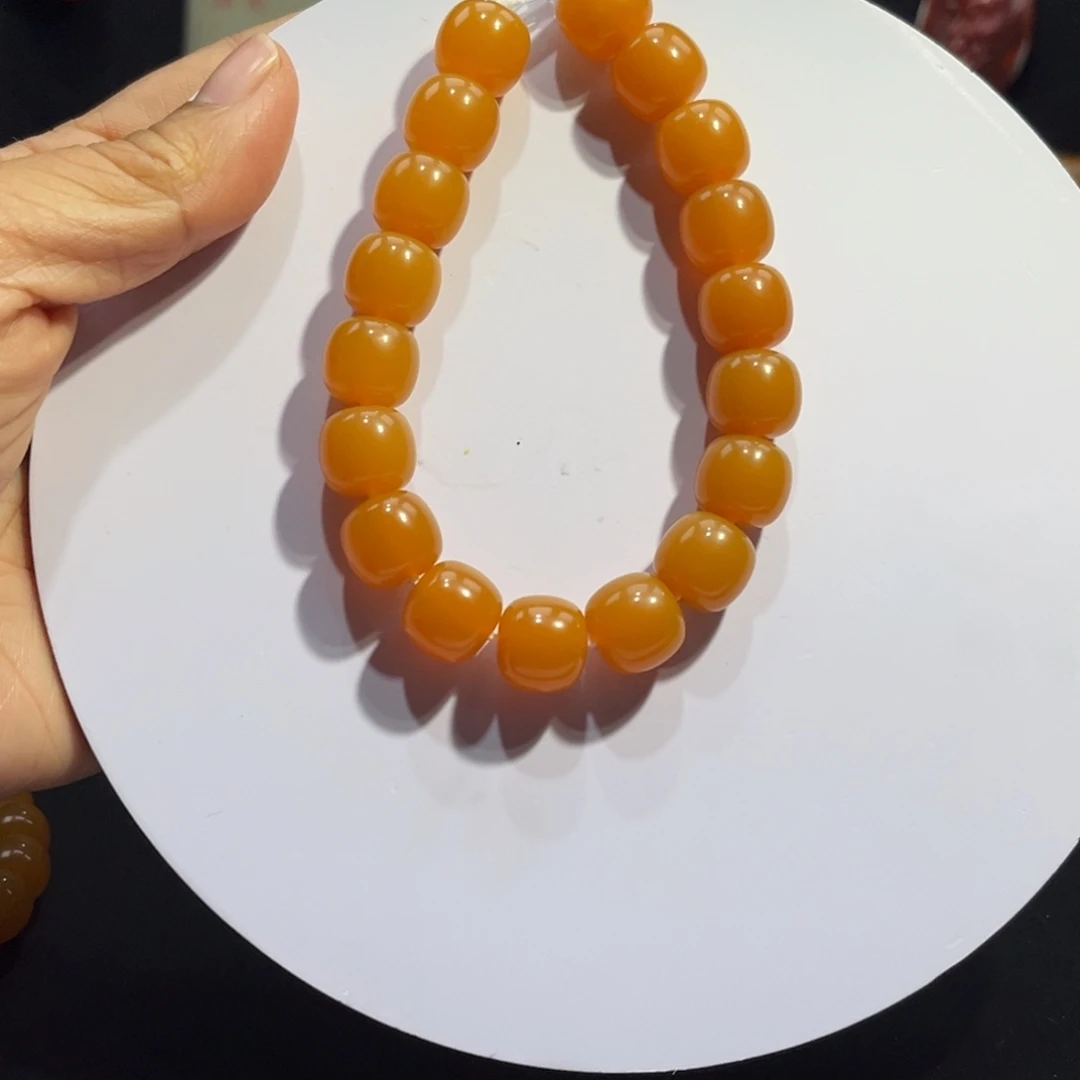 K***G石英质玉（缅黄）未镶嵌手串
