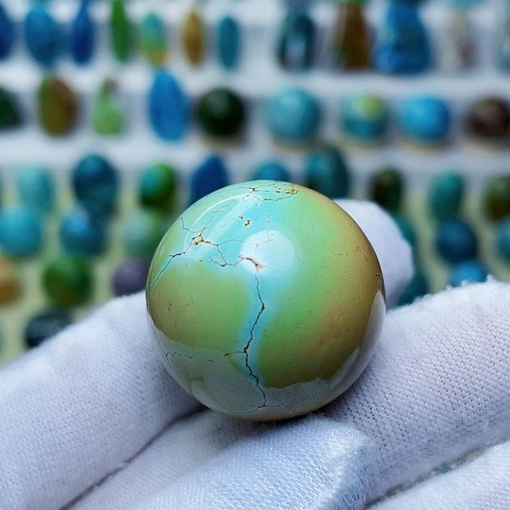 未镶嵌绿松石圆珠26.5