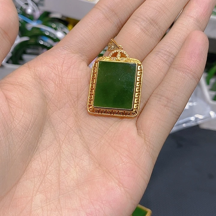 和田玉（碧玉）未镶嵌吊坠(不含链)