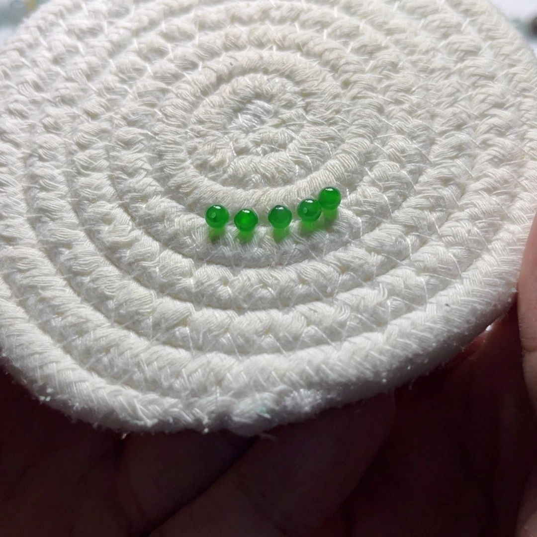 翡翠散珠爱****藏天然缅甸A货珠子5颗买断不退换