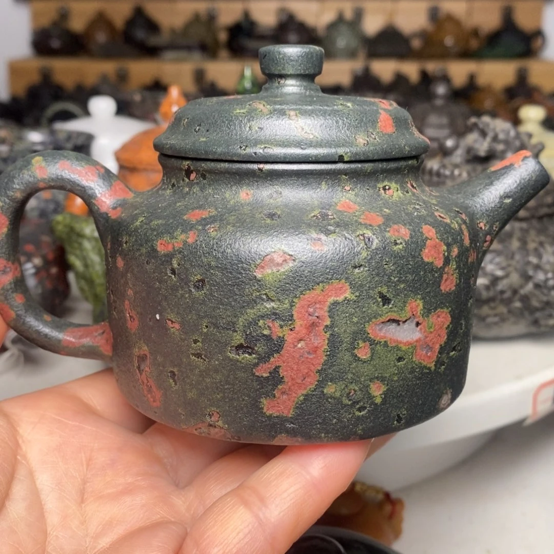 梅花玉绿底红梅德钟壶240cc