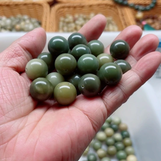 吊坠白玉菩提精品16青提圆珠20颗