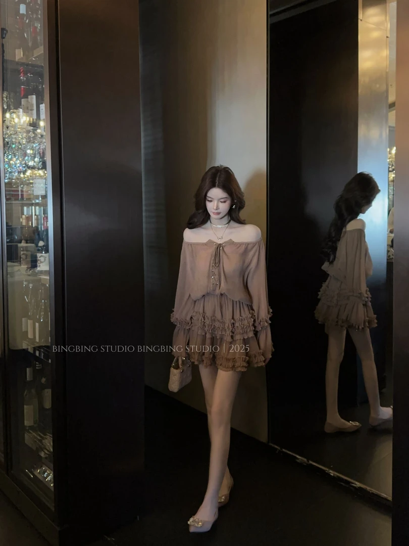 冰冰●约会战裙C5XFS0367A上衣+半身裙时尚气质网红小众设计感