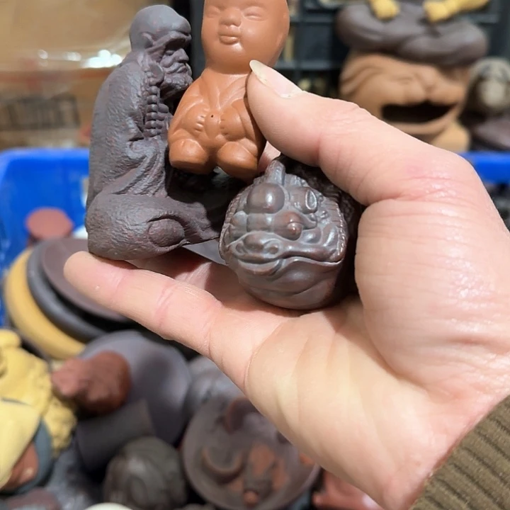 紫砂茶宠钟*民雕塑瑕疵茶宠