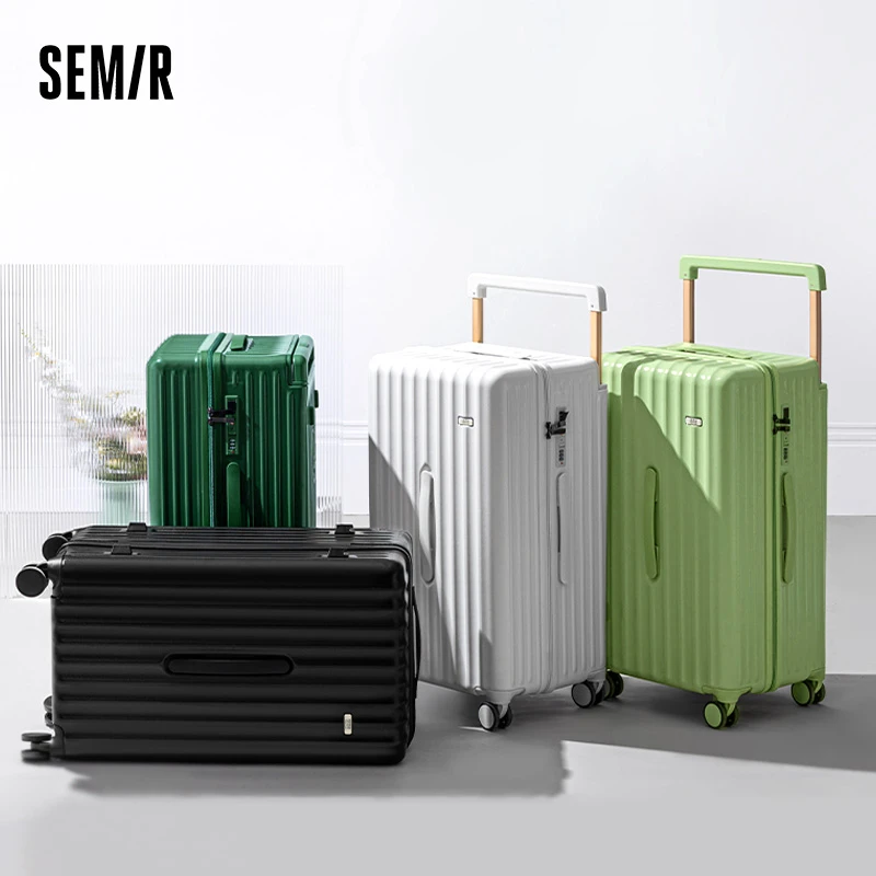 Semir/森马旅行行李箱网红白色大容量时尚旅行箱学生行李箱轻便
