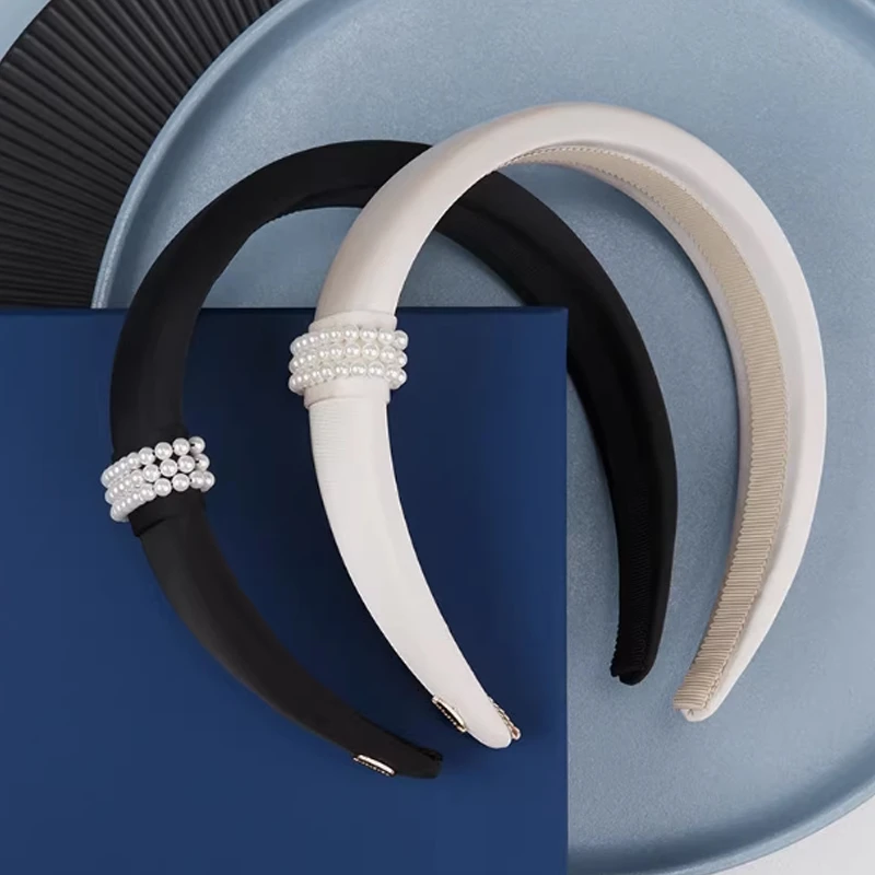 许我耀眼许妍赵露思同款发箍洋气珍珠高颅顶发卡气质头箍高级发饰