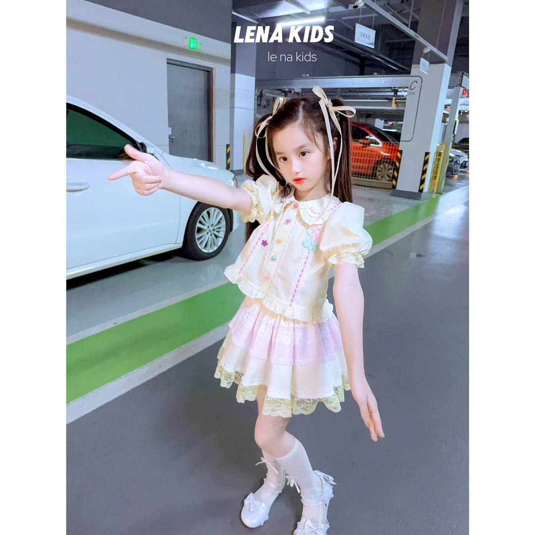 MOANA【现货】甜系洛丽塔套装重工时髦洋气女宝套装24062001