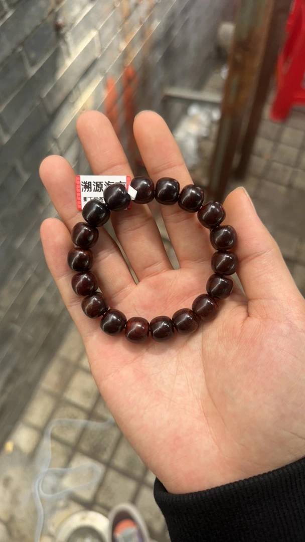 海南黄花梨老料11✖️12单圈桶珠手串023169