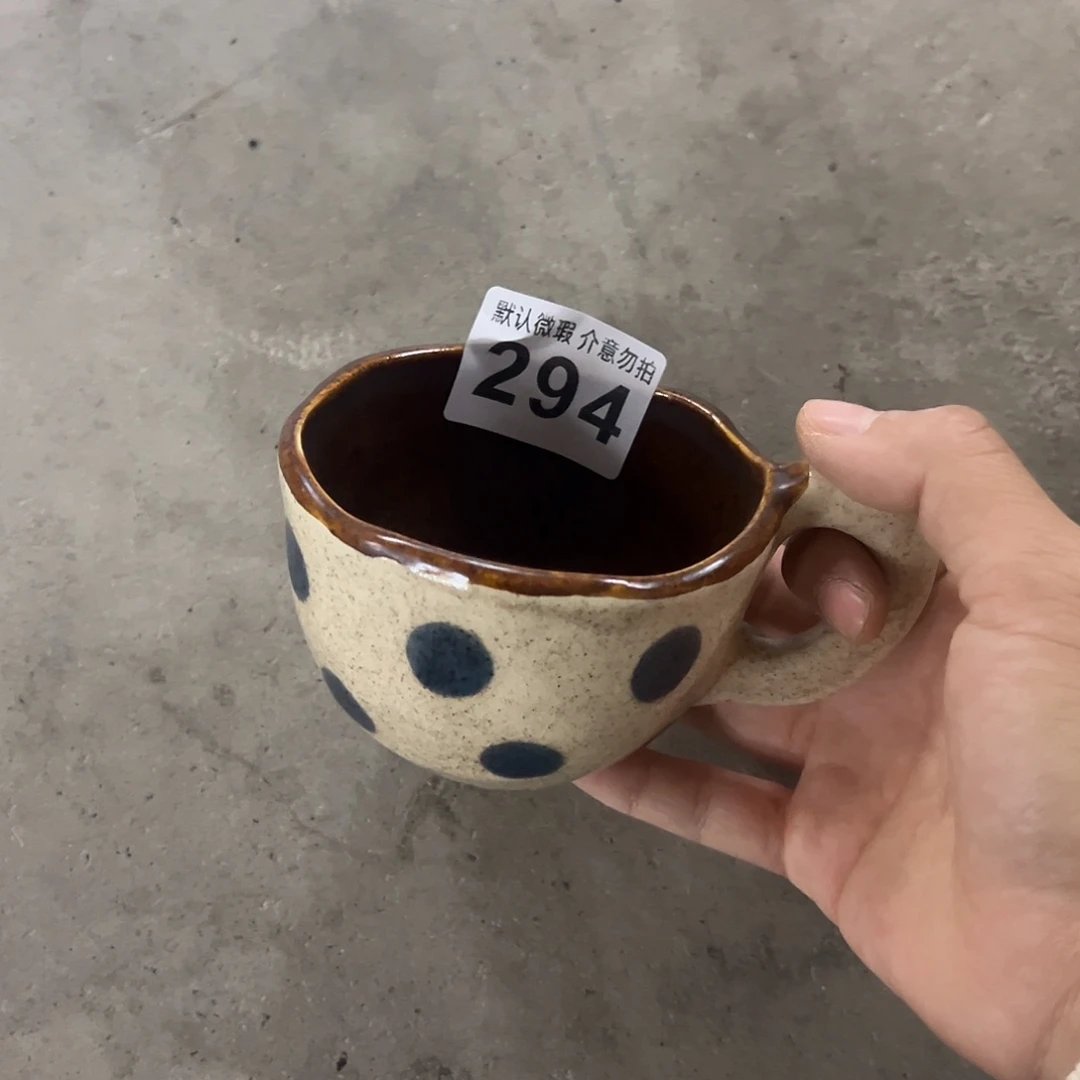 搪瓷微瑕波点矮杯一个294