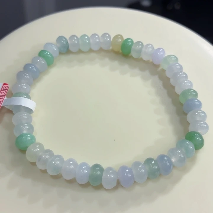 未镶嵌手链翡翠冰胶多宝鼓珠卡6.6