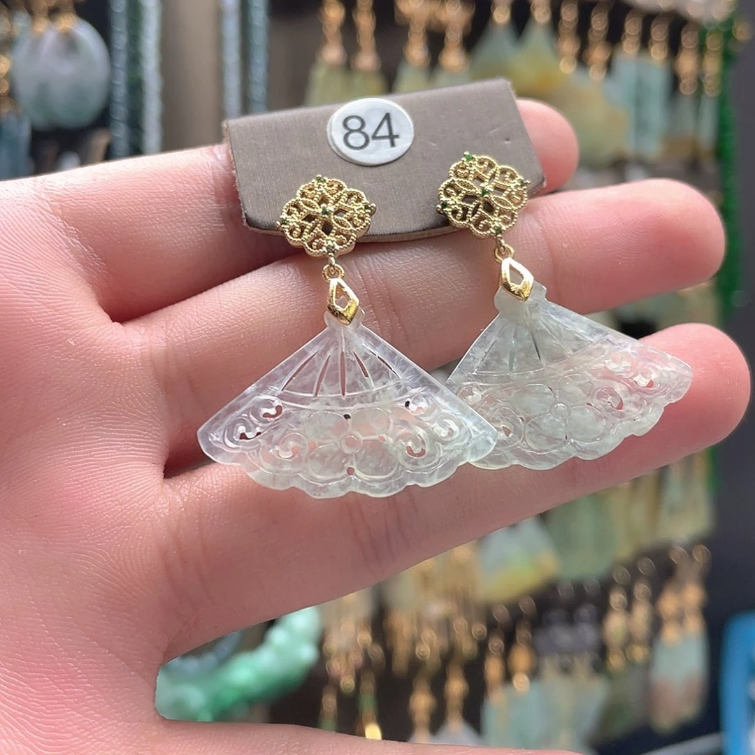 翡翠未镶嵌耳饰翡翠