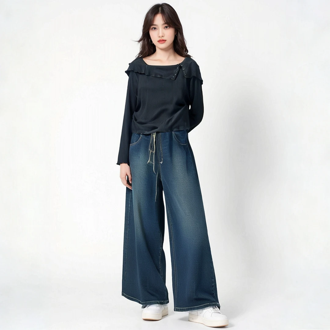 55105=秋装新款*方领一字肩*加肥加大舒服时尚显瘦款针织打底衫
