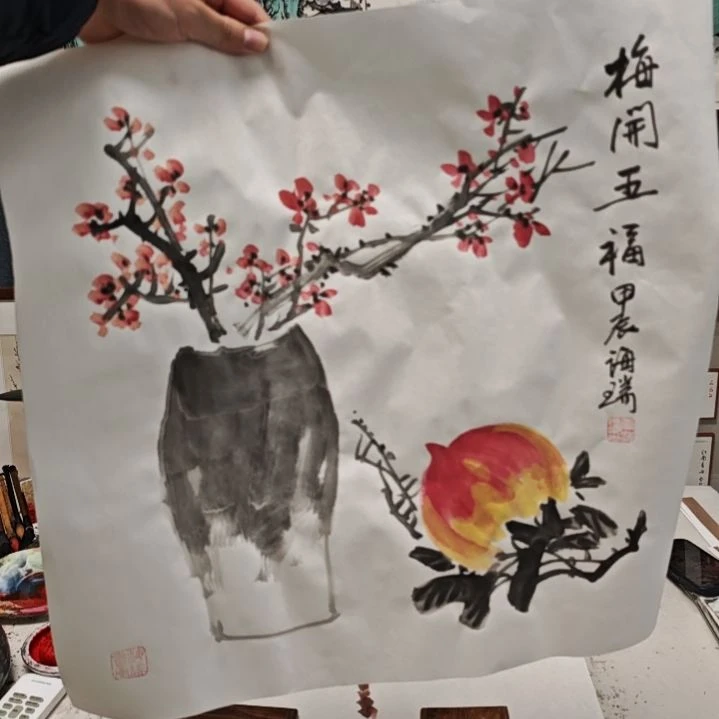 国画贾海瑞老师现场定制