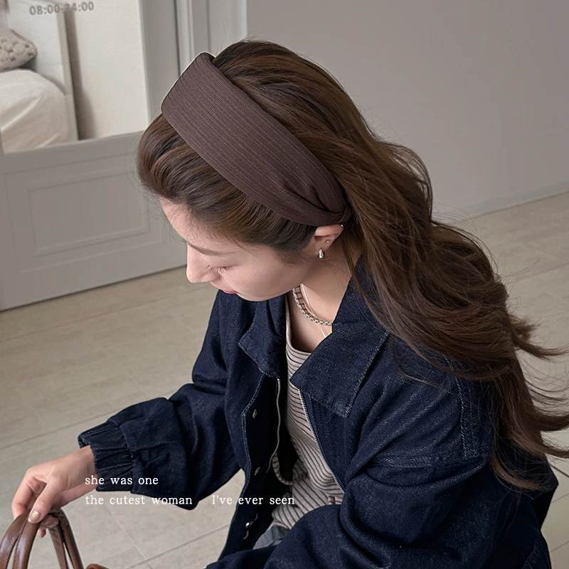 韩国宽边发箍女2025新款高颅顶头箍洋气时尚发卡气质遮发际线头饰