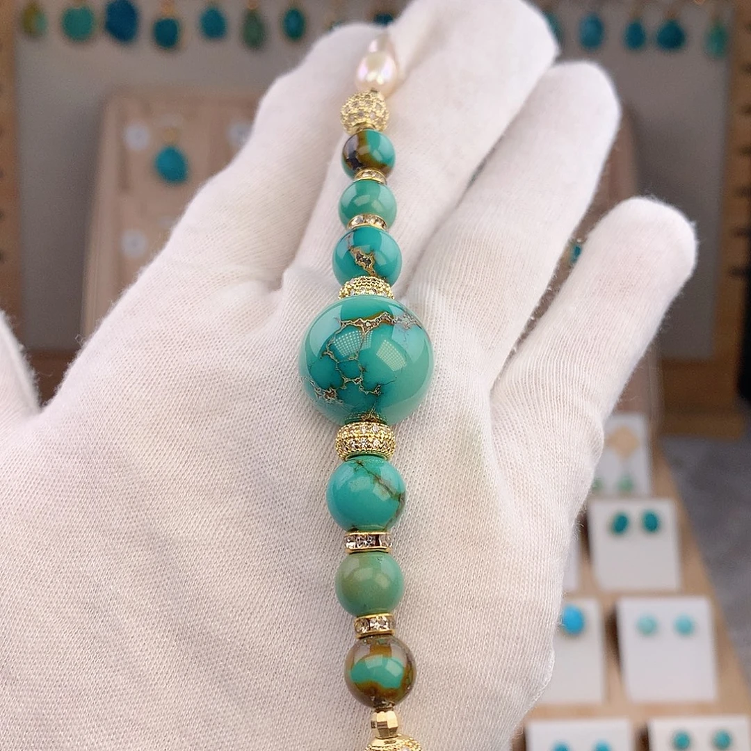 绿松石未镶嵌项链