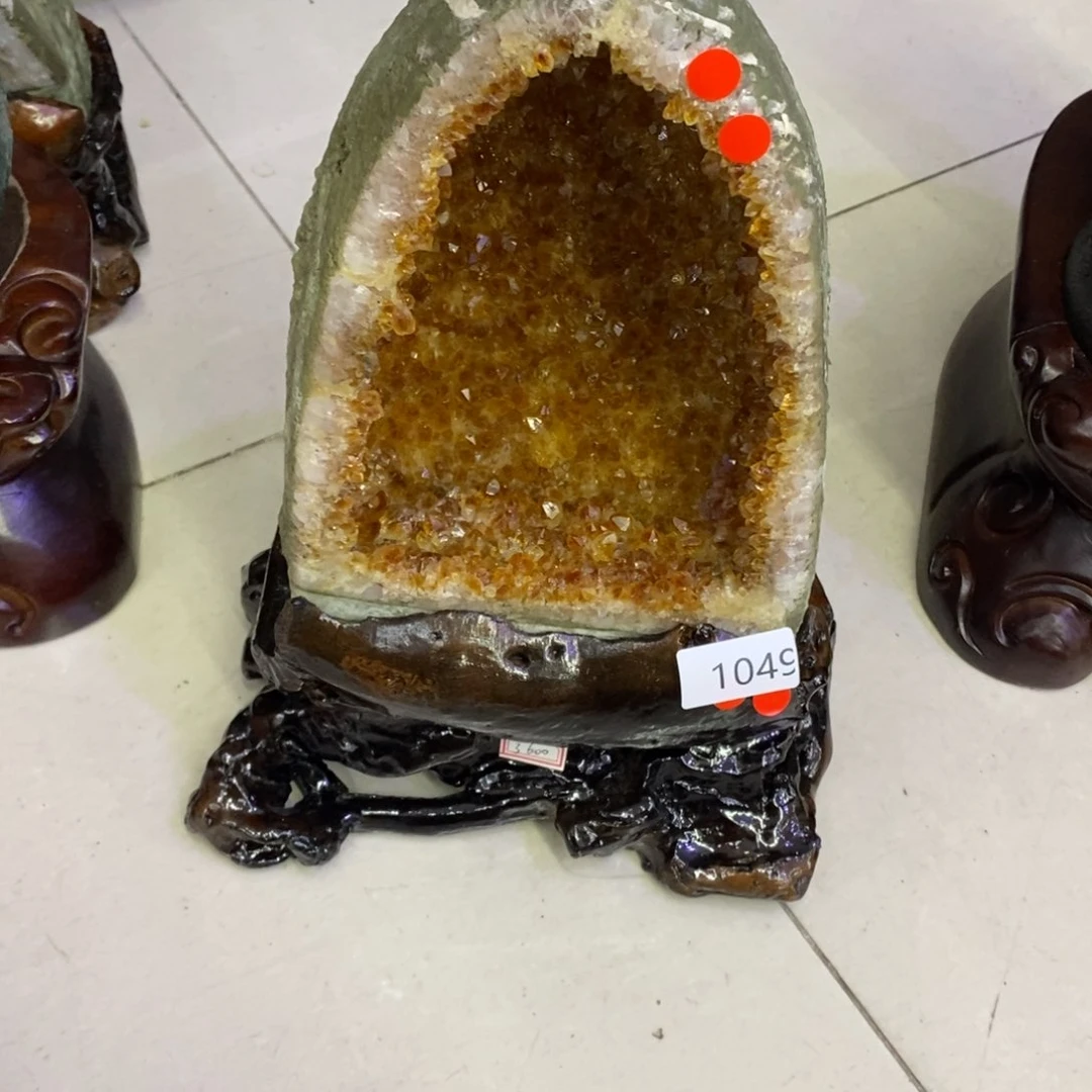 水晶摆件听未镶嵌两*只