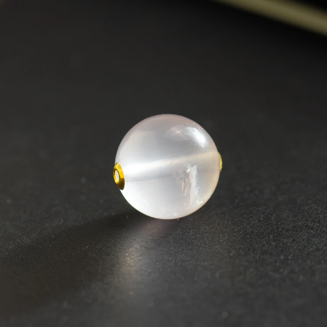 粉水晶单珠18K女款吊坠 不含链