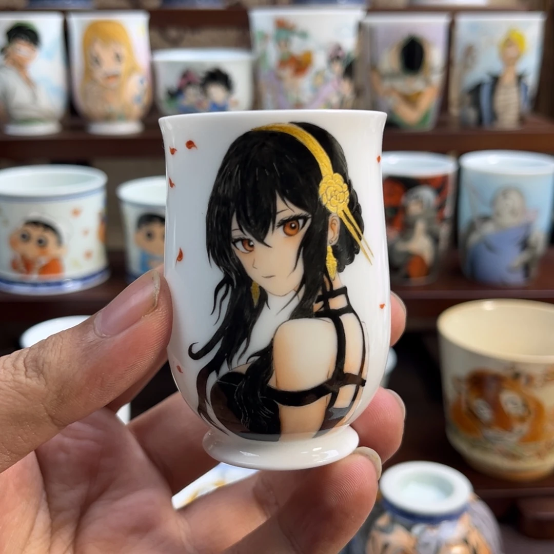 手绘二次元梅尔杯子