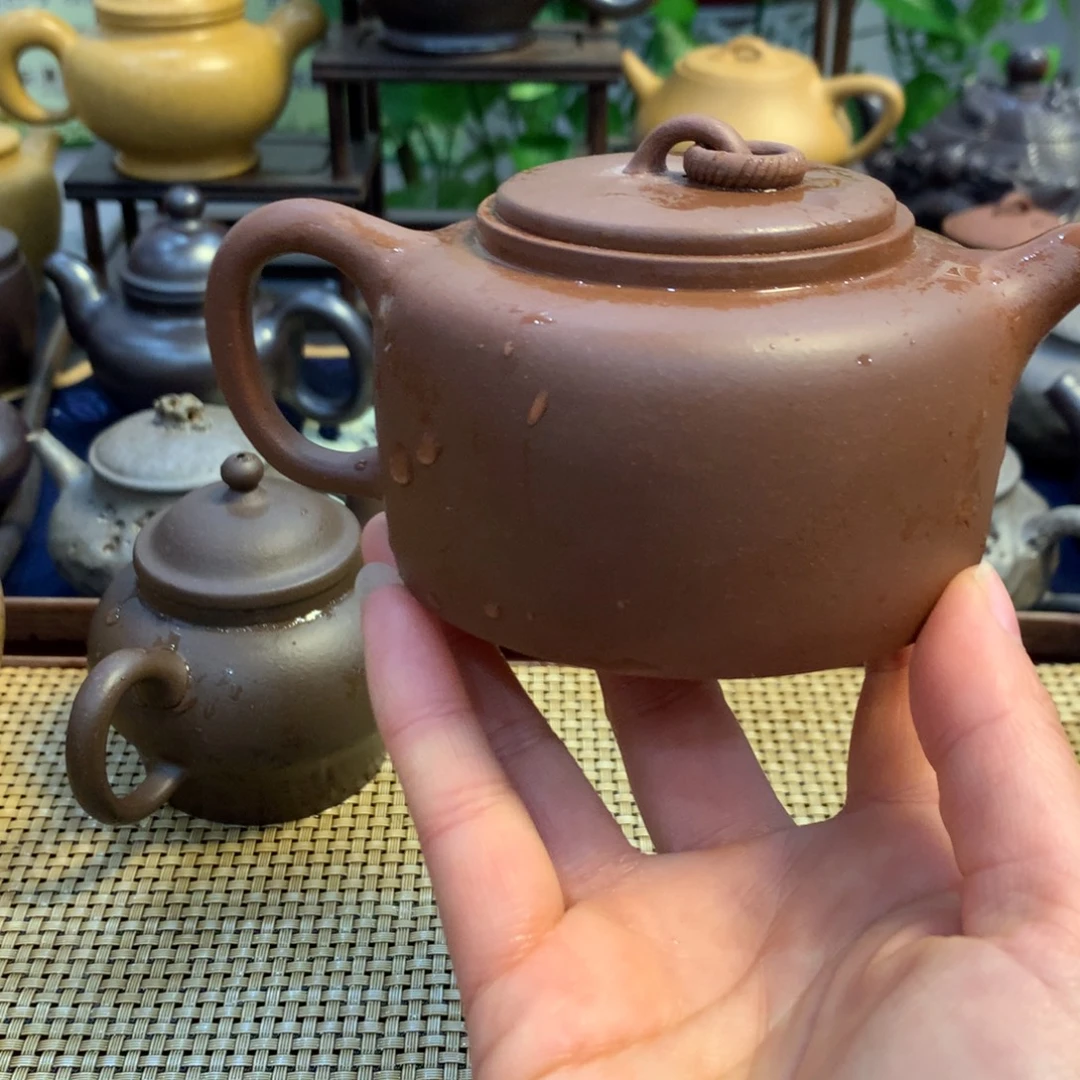 茶壶紫砂宜兴原矿紫泥220cc