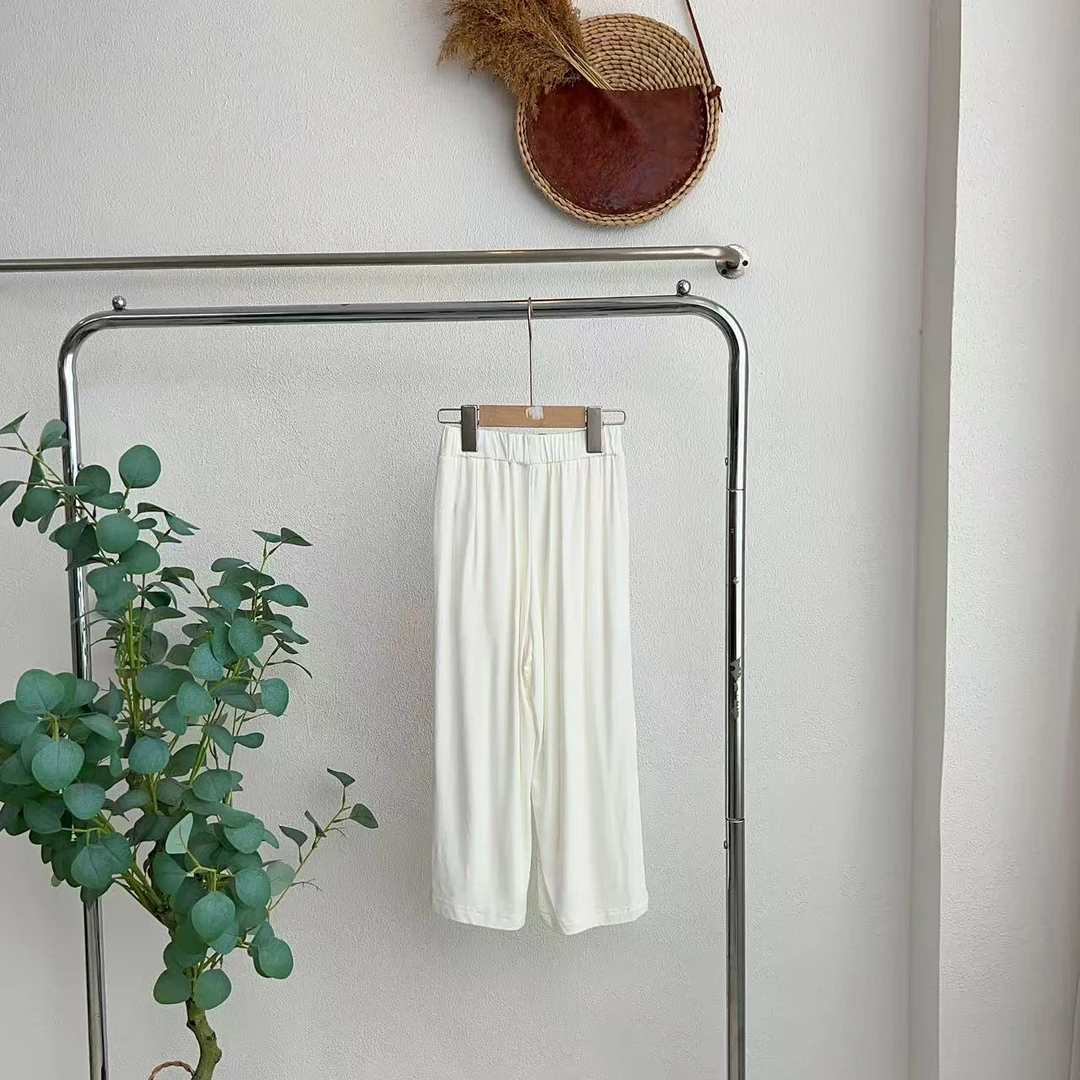 6003悠米白休闲长裤