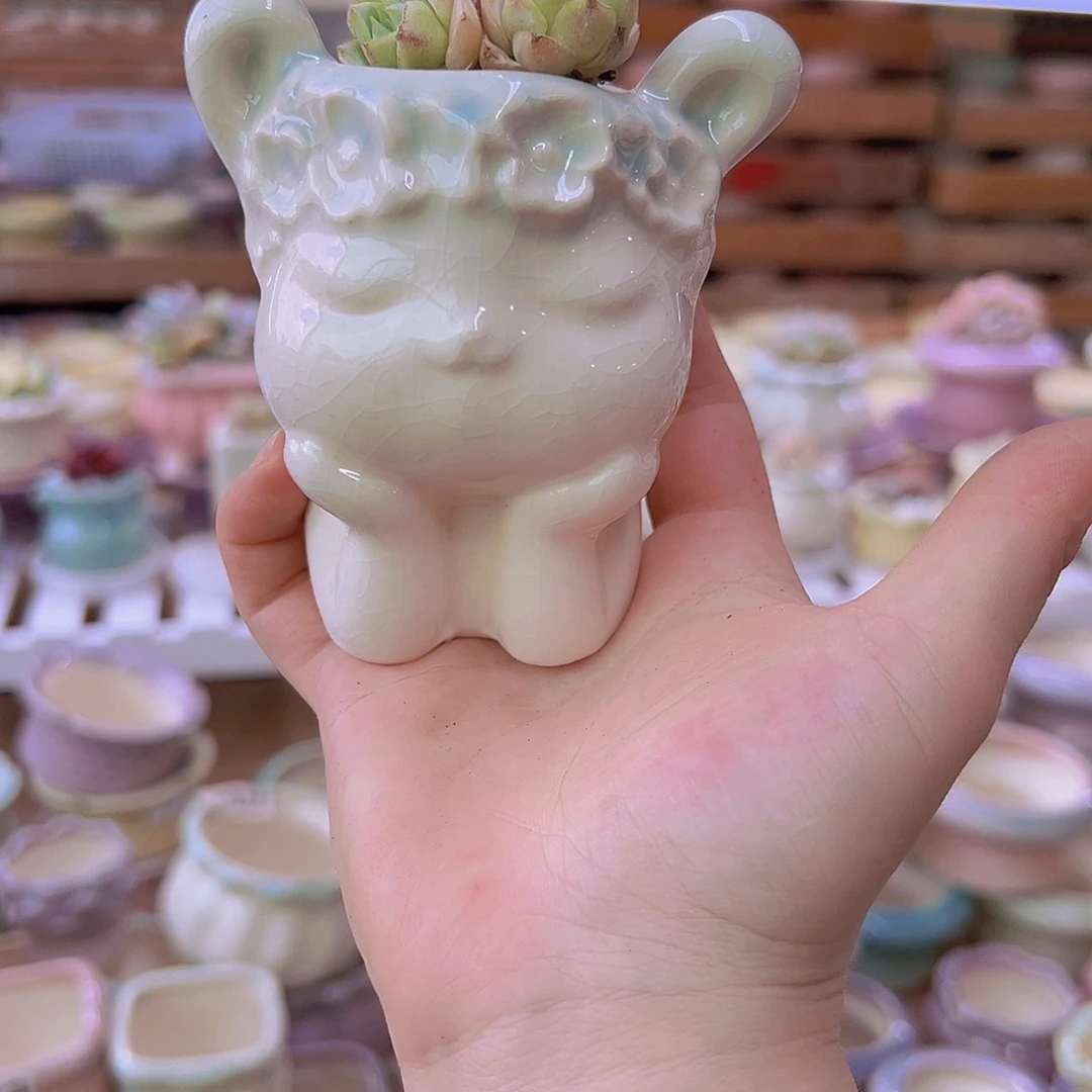 陶瓷花盆当场满12包邮
