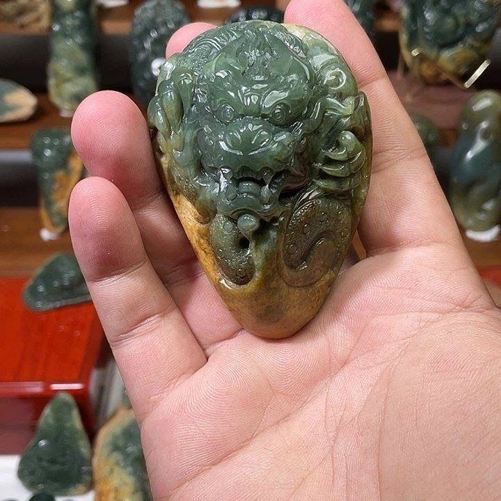 岫岩河磨玉（透闪石质玉）未镶嵌吊坠(不含链)