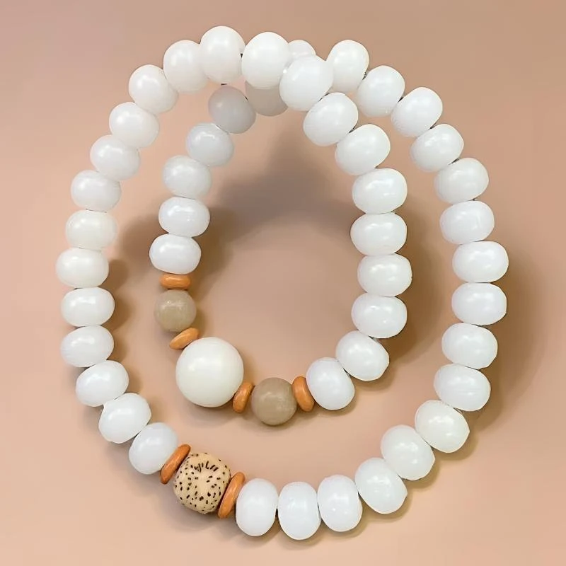 1.0 白玉菩提手持+星月珠【1063】