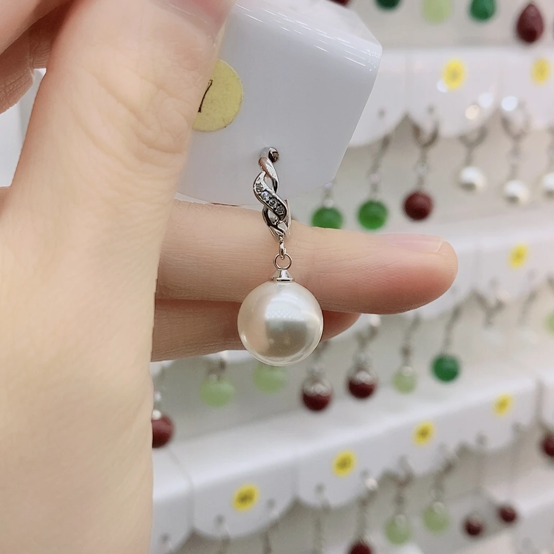 925银12毫米白貝珠珠子