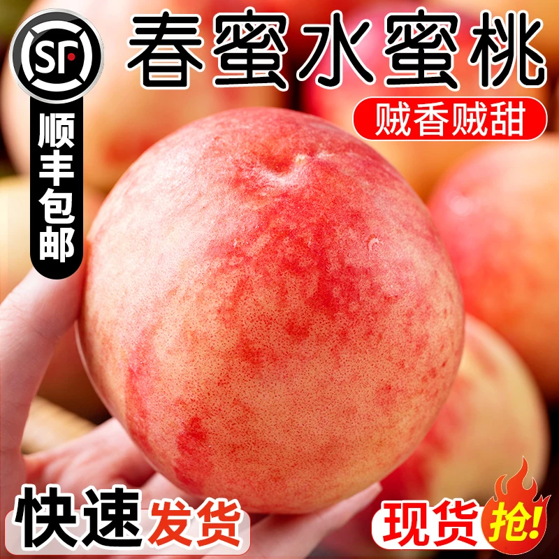 【顺丰包邮】春蜜水蜜桃毛桃新鲜水果现摘当季时令水果新鲜脆桃