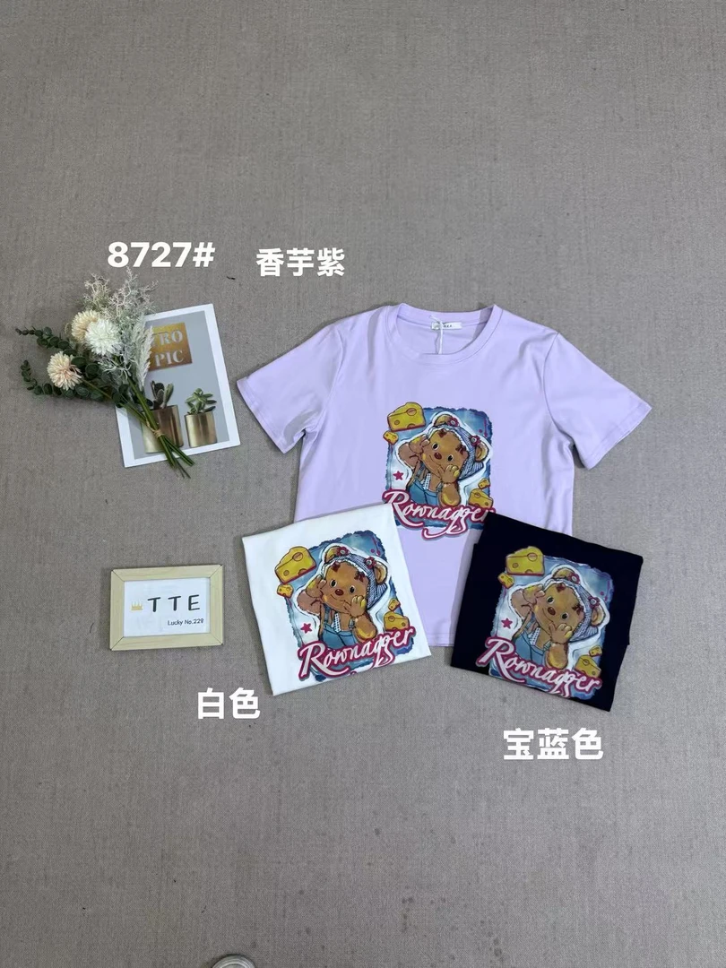 【TTE严选】2025夏装8727卡通圆领T恤（0711-28）
