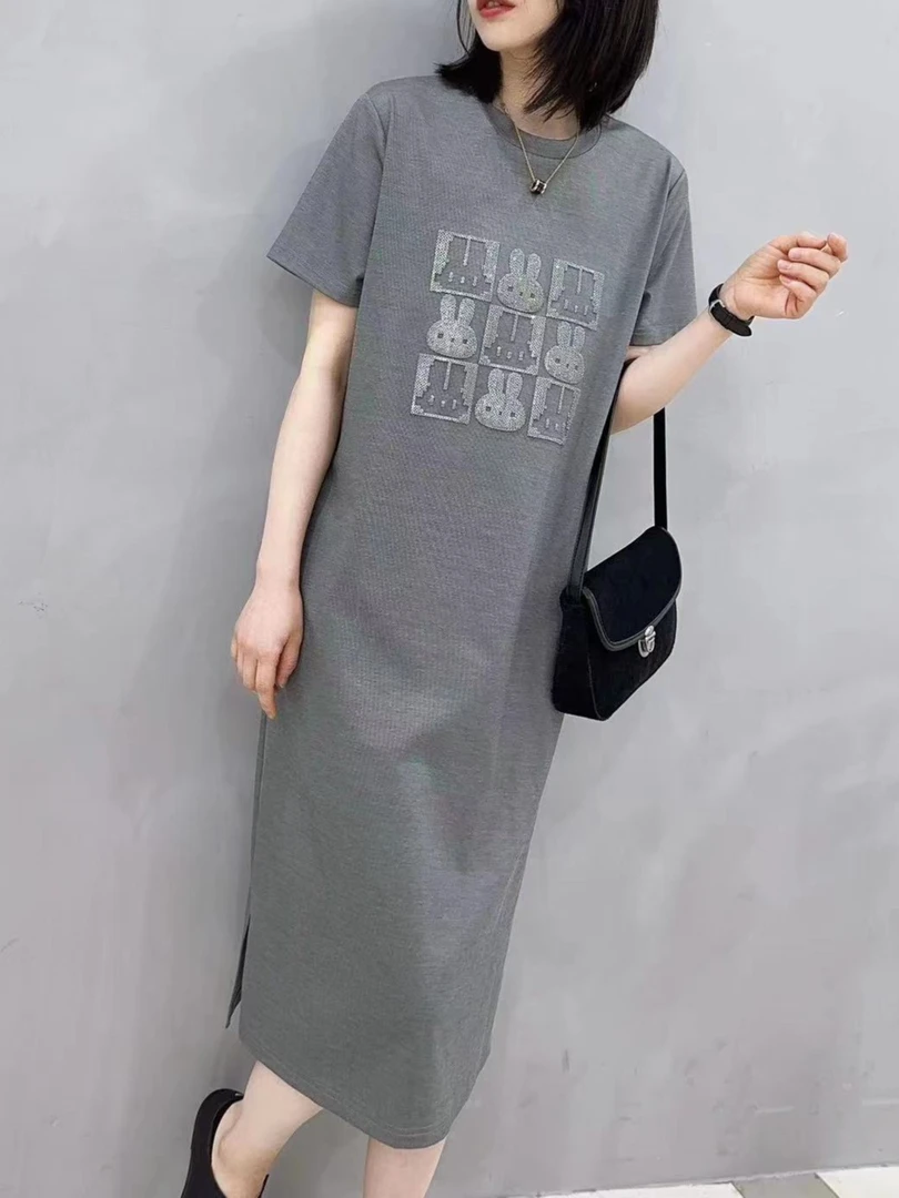 H水溶绣兔子连衣裙6751