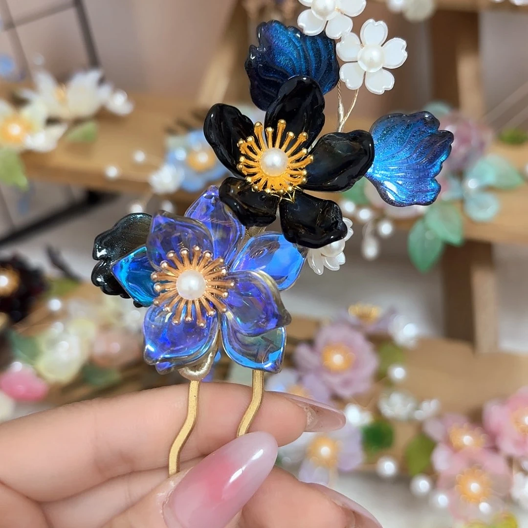 铁合金仿水晶古风琉璃发簪秒杀