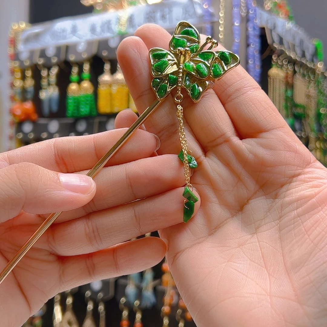 翡翠合金耳坠翡翠