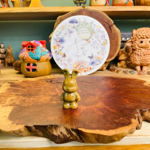 绿檀小兔子208摆件