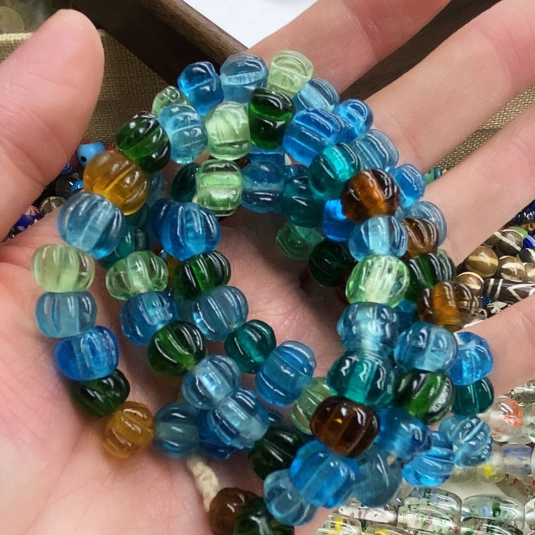 琉璃颈饰尼泊尔多宝关瓜珠