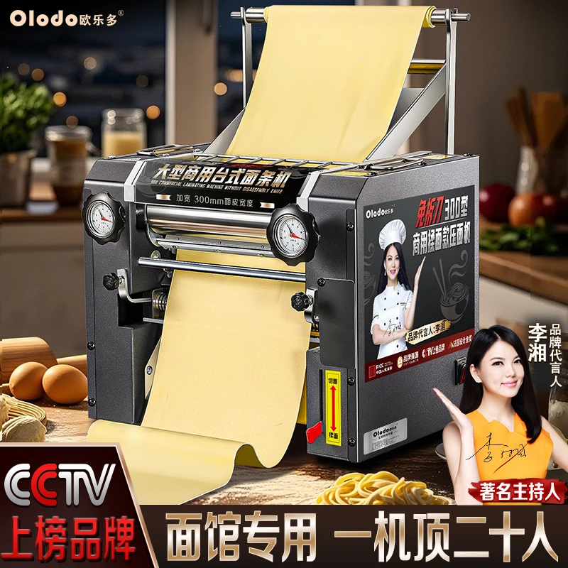 欧乐多电动面条机多功能商用大型揉面机不锈钢全自动饺子擀面机