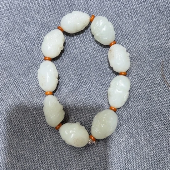 和田玉未镶嵌挂件：*罗