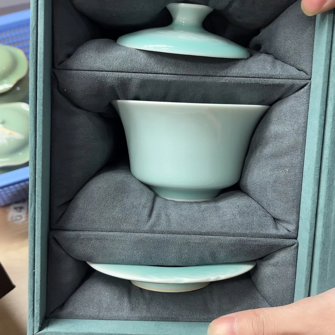 龙泉云间青瓷小米茶器