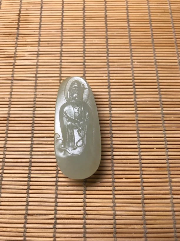 新疆和田玉佛珠观音38克