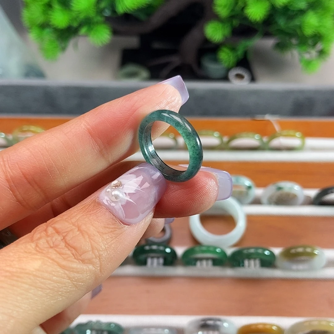 翡翠戒指未镶嵌D****.7号圈口