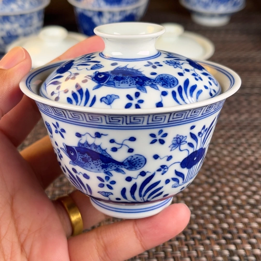 瓷片景德镇陶瓷盖碗碗