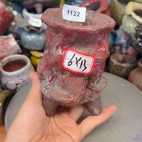 粗陶花盆手工花盆